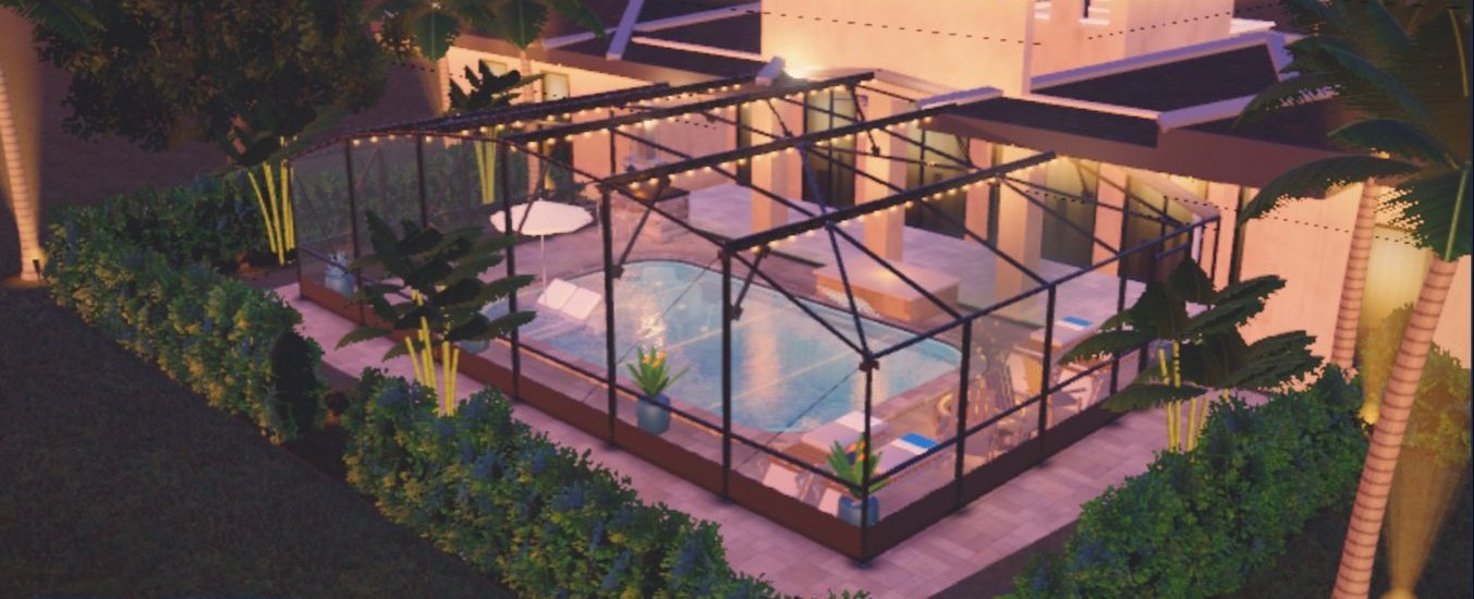 Enclosure at dusk